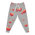 Red Hearts Light Gray Joggers