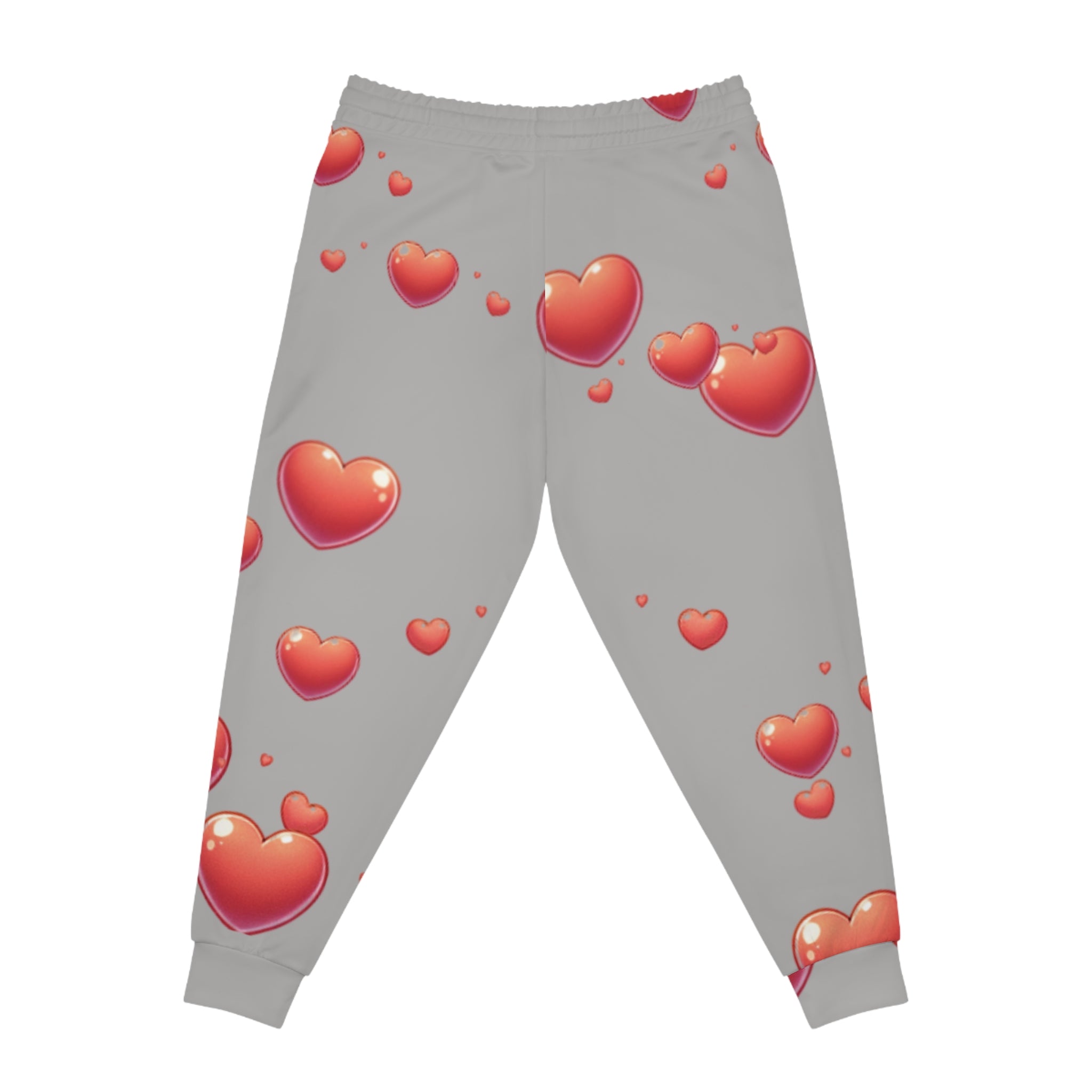 Red Hearts Light Gray Joggers