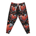 Puzzle Of Hearts Black Joggers