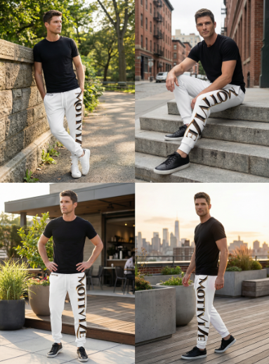 Motivize White Joggers