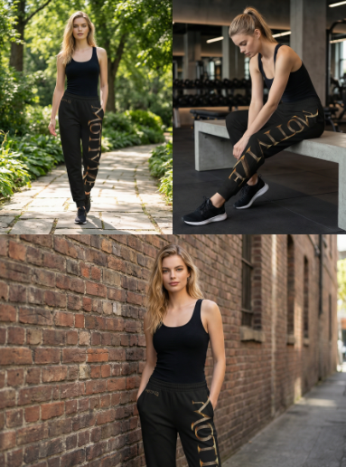 Motivize Black Joggers