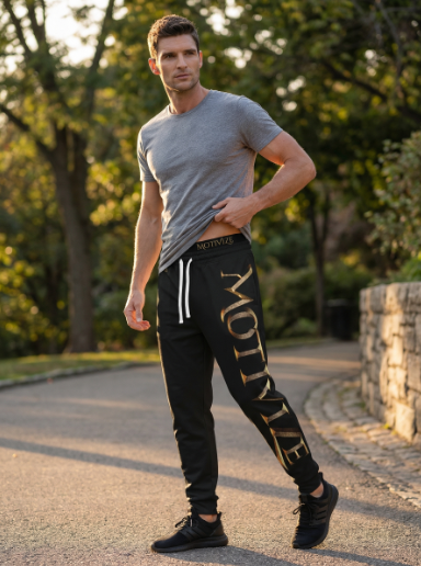 Motivize Black Joggers Hover Image