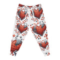Puzzle Of Hearts White Joggers
