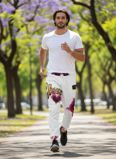 4Ever Loved White Joggers v1