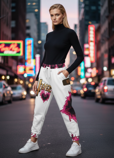 4Ever Loved White Joggers v1