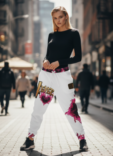 4Ever Loved White Joggers v1