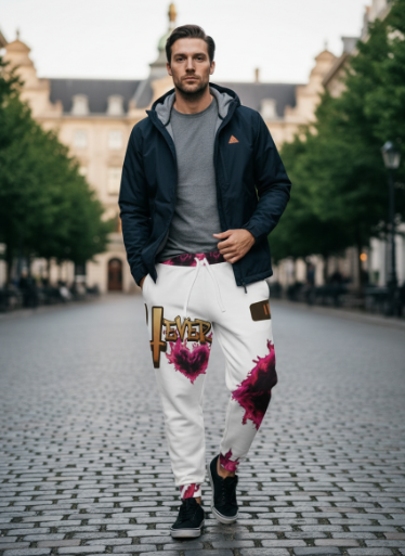 4Ever Loved White Joggers v1