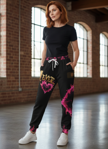 4Ever Loved Black Joggers v1