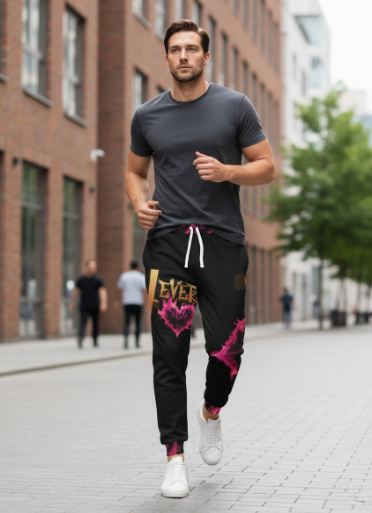 4Ever Loved Black Joggers v1