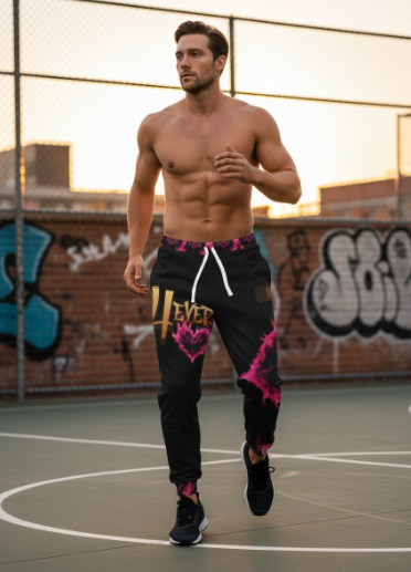 4Ever Loved Black Joggers v1