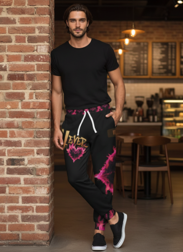 4Ever Loved Black Joggers v1